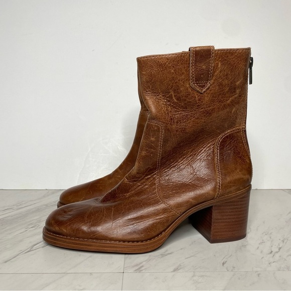 Vince Camuto Zeldina Brown Stacked Heel Boot 8M - Picture 15 of 15